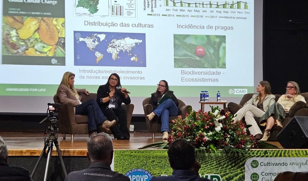 CABI representative during a panel discussion on climate change and agriculture